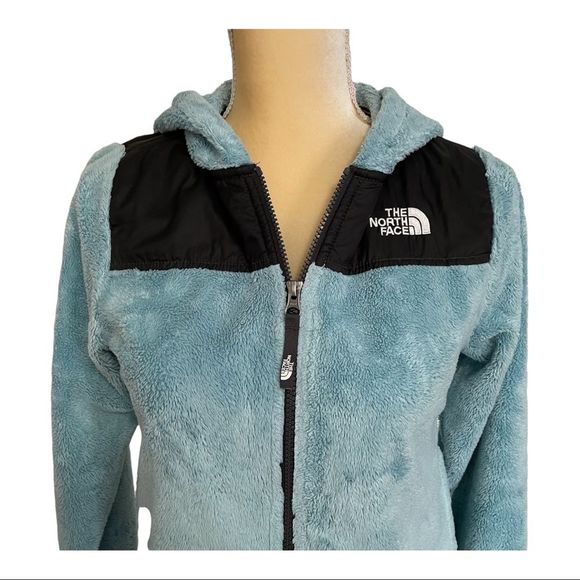 The North Face Girls Blue Hooded Fleece Jacket Size L - Picture 2 of 15